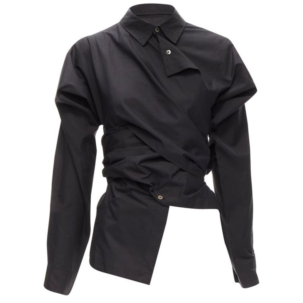 Comme Des Garcons Wrap Bias Placket Shirt